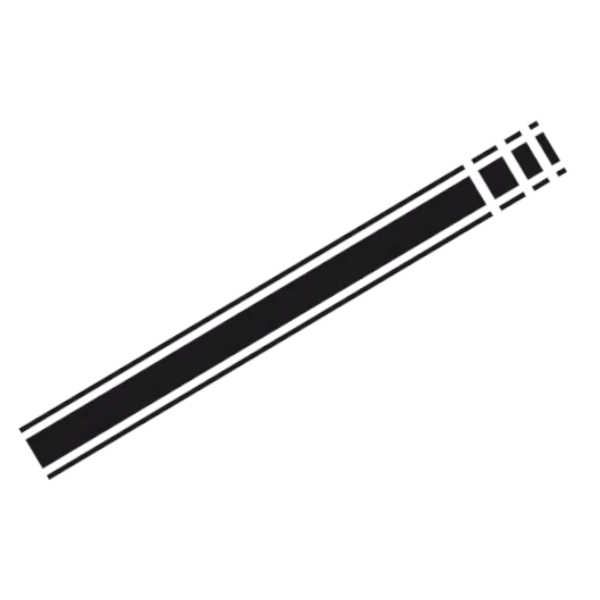 Racing Stripe Car Hood Decal Sticker - Black