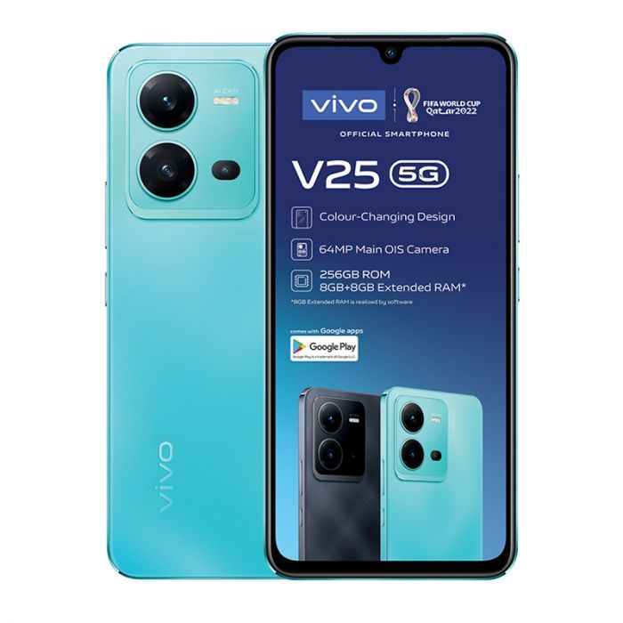 Vivo V25 5G Dual Sim 256GB - Aqua Blue