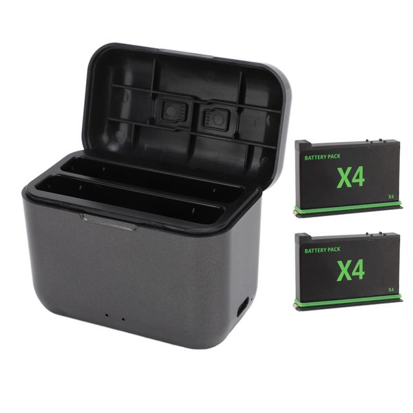 2 Pieces 2500mAh Batt Compatible With X4 With Dual Charger