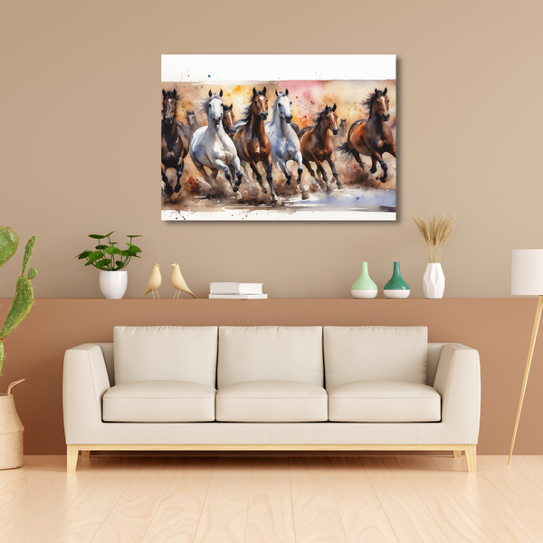 Canvas Wall Art - Horses In The Wild