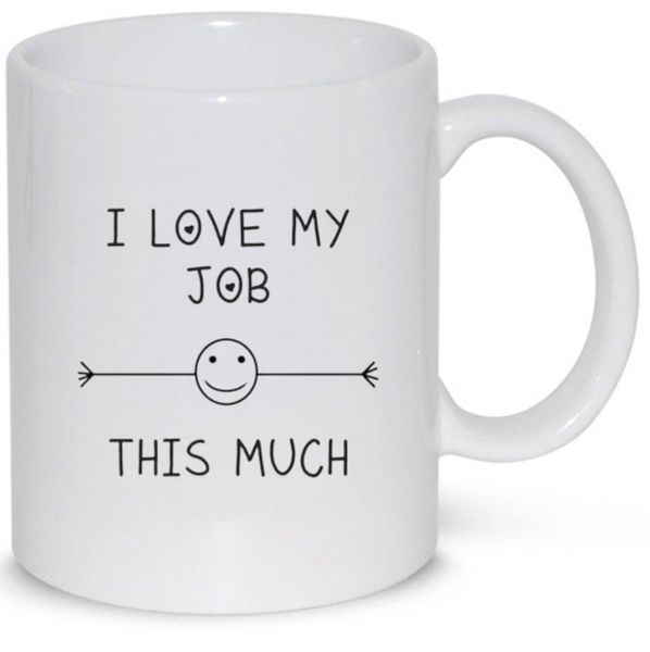 I Love My Job This Much Birthday Christmas Colleague Coworker Gift Mug