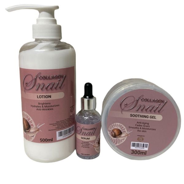 Collagen Snail Lotion, Serum &amp; Soothing Gel