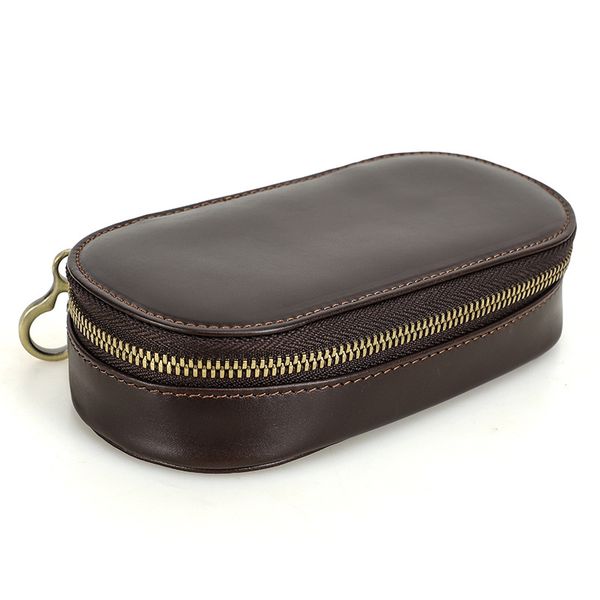 Full Grain Leather Handmade Digital Storage Bag Tech Organizer Cable Pouch