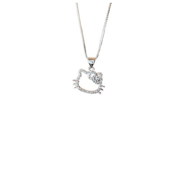 Kitten Charm Silver Pendant Necklace