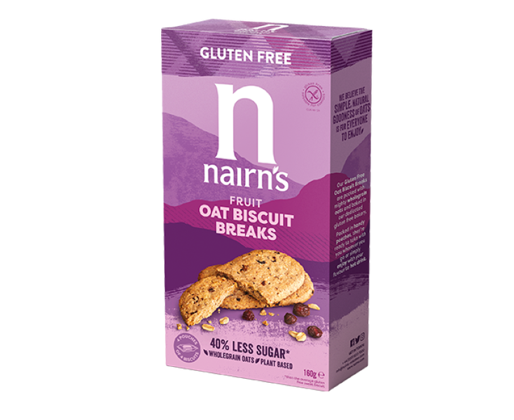 Nairns Gluten Free Oats &amp; Fruit Biscuits - 160g