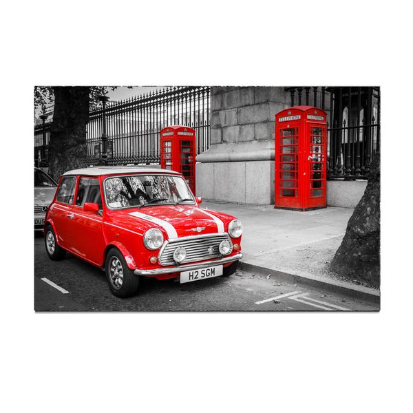 Red, Grey Cotton Canvas cm Home Decor Wall Art