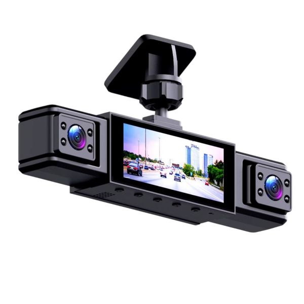 3 Camera HD Car DVR 3.16 Inch Screen Dash Cam Interior Cameras