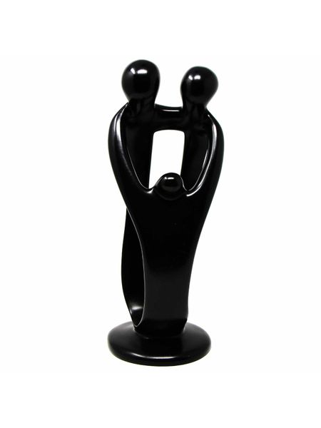Easy African Abstract 3 Head Carving Happy Familly