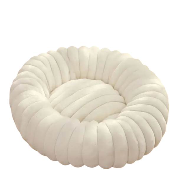 White Plush Pet Bed