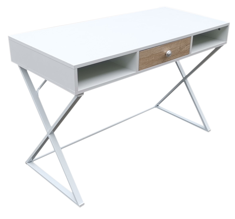 Anchor Home Office Writing Desk Study Table w/ Drawer and Metal Legs