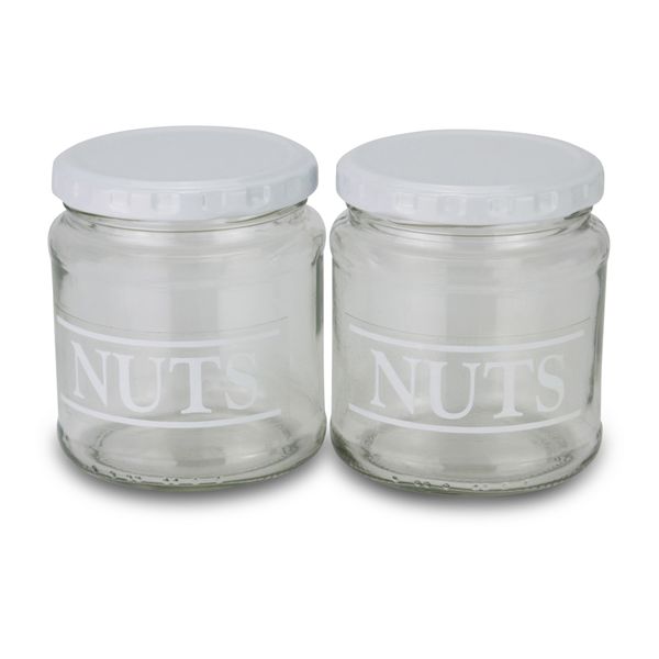 Jar - Nuts - Transparent - Glass - 291ml - 2 Pack