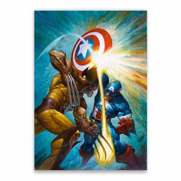 Wolverine VS Captain America Poster - A1