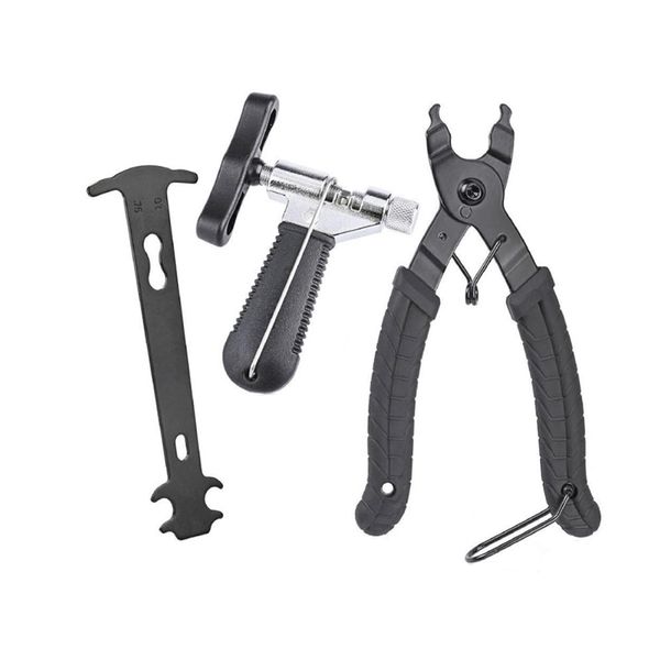 3 Piece Bicycle Open Close Chain Buckle Removal Tool Pliers Bike Tool Kit