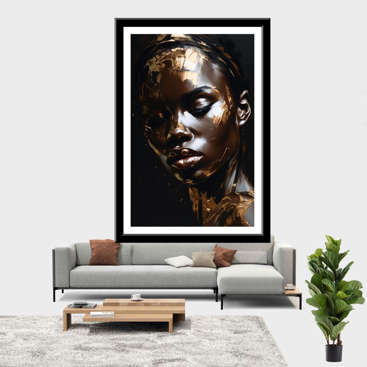 Wall Art Unframed - This Abstract Portrait Showcases The Stunning Beau ...