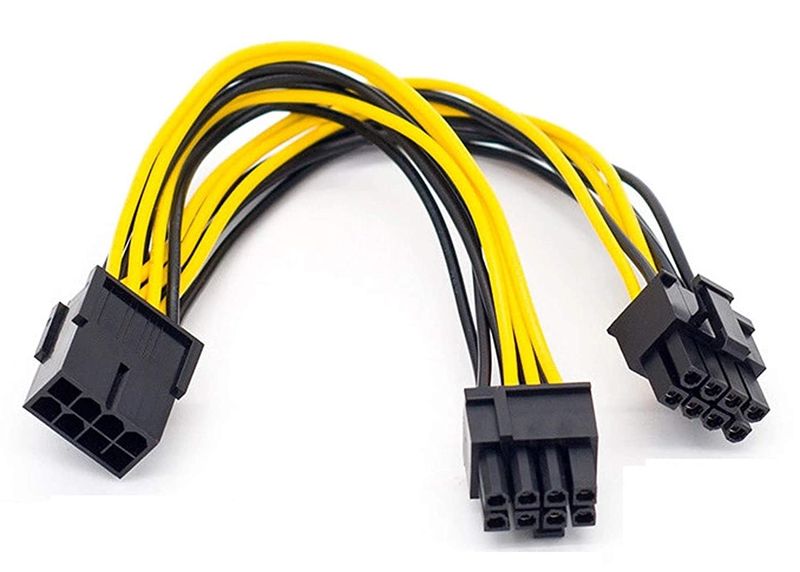 8 Pin GPU Pcie PCI Express Female to Dual 8 Pin (6+2) Male Splitter (F1267)