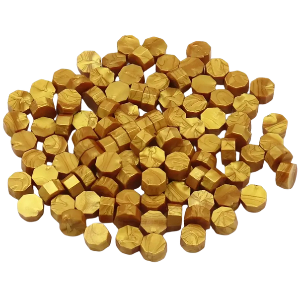 Wax sealing beads - Gold - 100 pieces