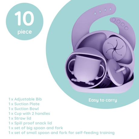 Silicone Feeding Set, 10 Piece – 39thstreetbaby