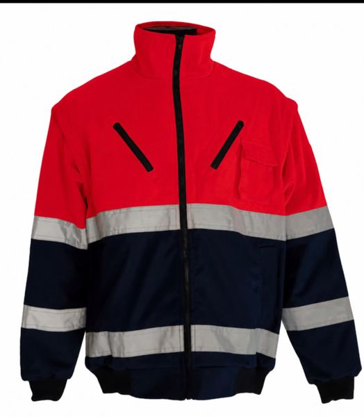 Two tone Reflective Bunny Jacket Red and Navy