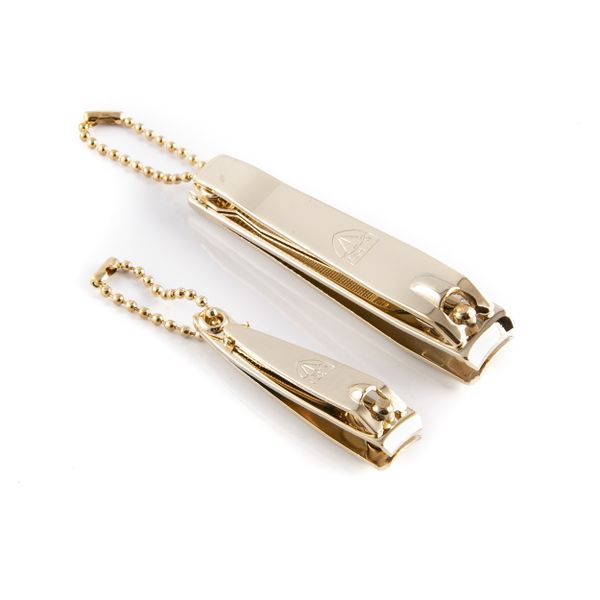 Kellermann Nail Clippers Large and Small - Gold-Plated FU 8129 G - 2 Piece