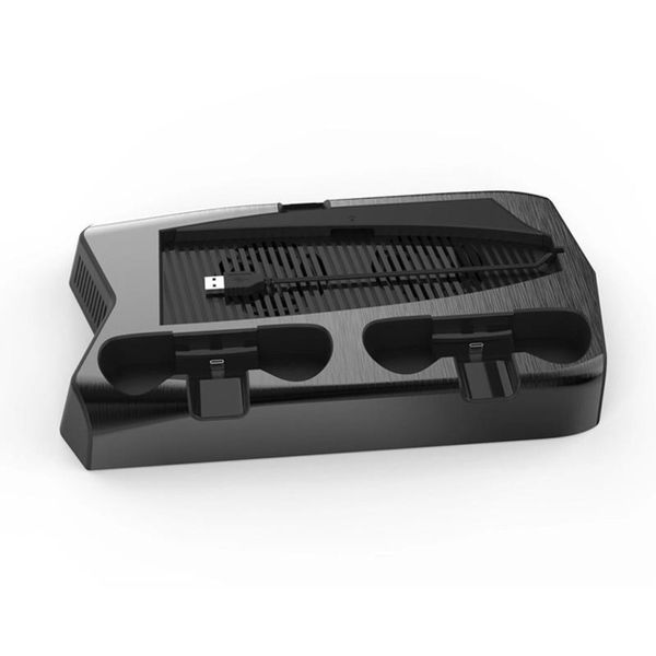 Vertical PS5 Stand with Cooling Station and Dual Controller Charging