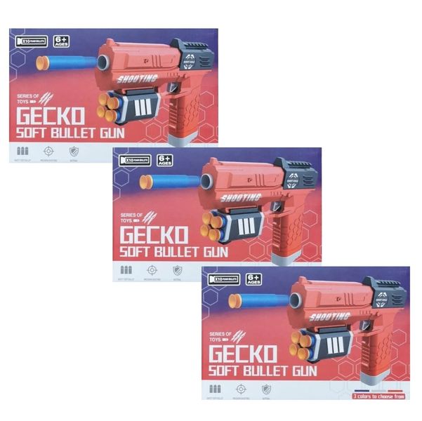 Gecko Soft Bullet Gun (Set of 3)