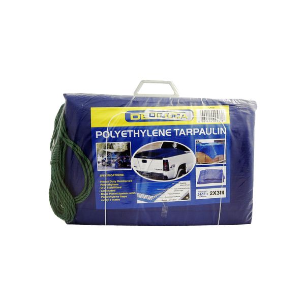 Dejuca - Polytarp - Blue - Approx 2m X 3m - 180gsm - 4 Pack