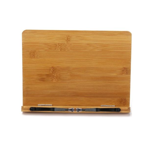 Nerdy Admin- Bamboo Book Stand Adjustable Book Holder Tray - 39cm