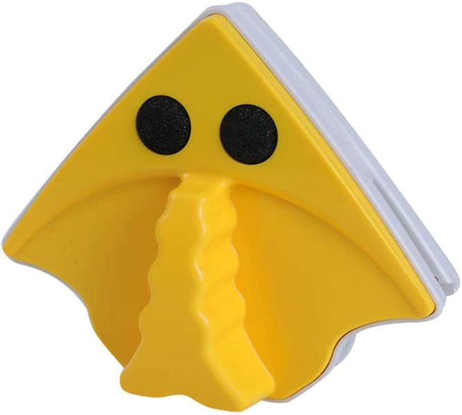 Magnetic Double Sided Glass Cleaner Glass Wiper - Yellow