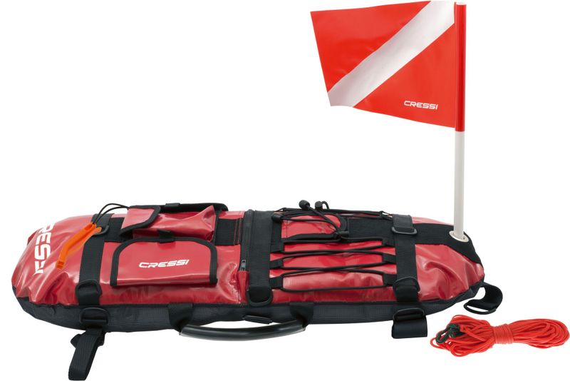 Cressi Signal Board Buoy - Dive &amp; Freediving Buoy Board with Flag &amp; Line