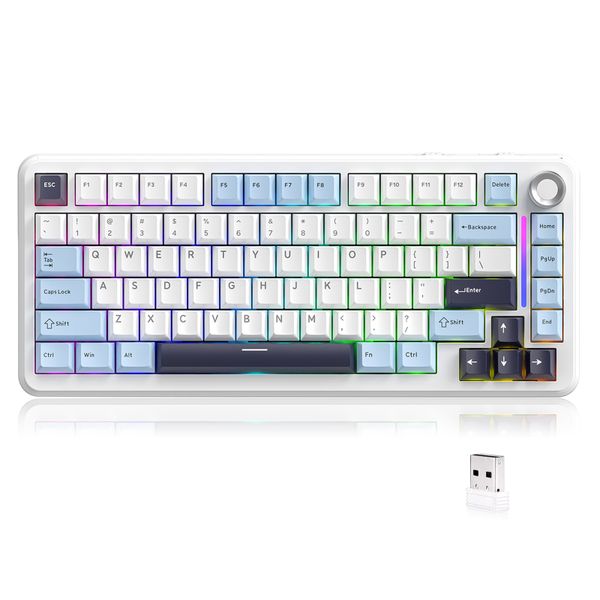 FREE WOLF F75 Tri-mode Custom Gaming Keyboard, Wireless Mechanical Keyboard