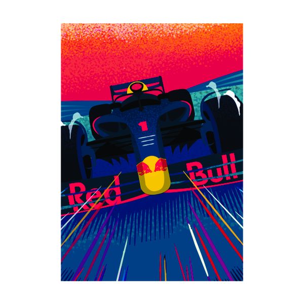 max F1 Car Abstract - A1 poster