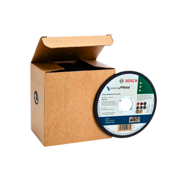 Bosch Standard A60T-BF Metal Cutting Discs - 115x1x22,23mm (Pack Of 50)