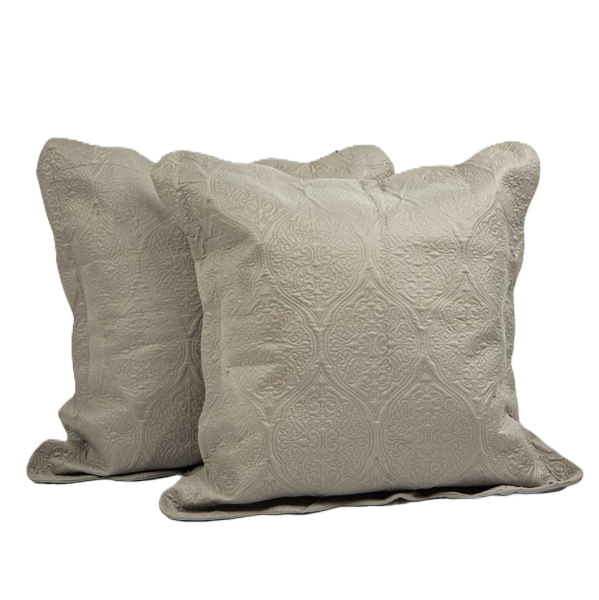 Kitro 2 Pack Continental Classic Quilted Pillowcases