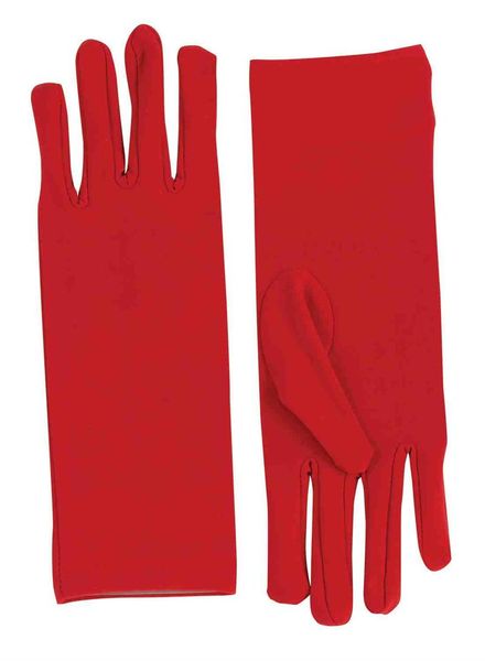 Short Red Cotton Gloves