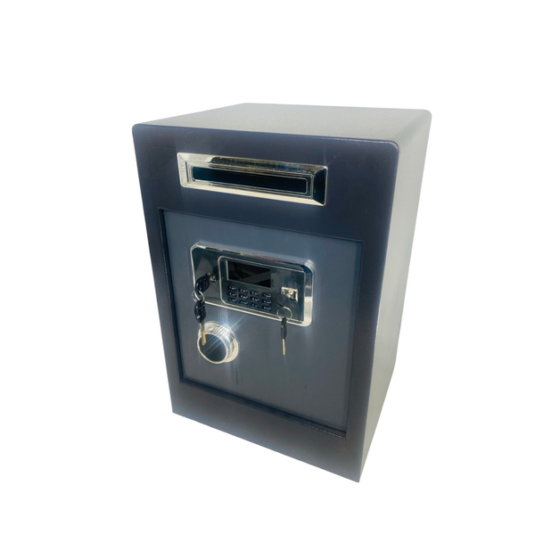 40x58.5x35cm Wall-mounted Electronic Safe Deposit with Keypad and Key Lock