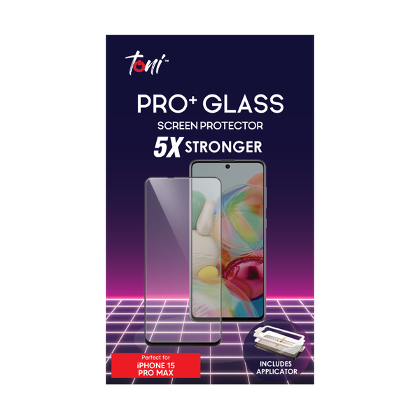 Toni Pro+ Glass Apple iPhone 15 Pro Max Screen Protector with Applicator