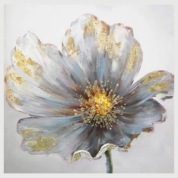 Canvas 80 cm Flower Abstract Wall Art