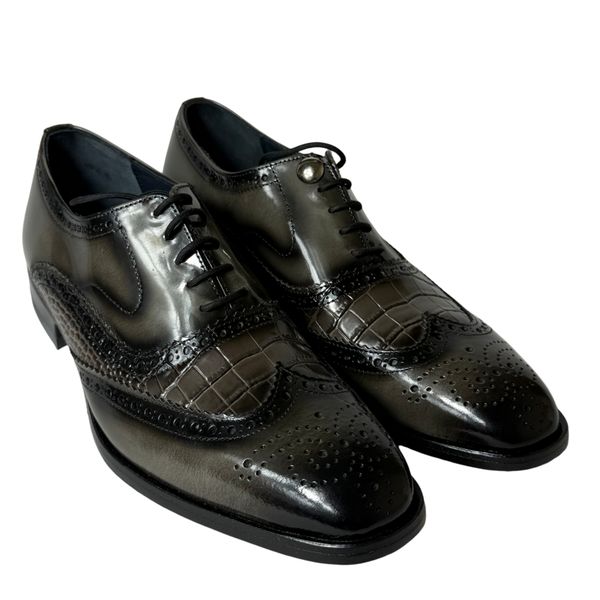 Johnston &amp; Murphy Grey Croc Formal Shoe