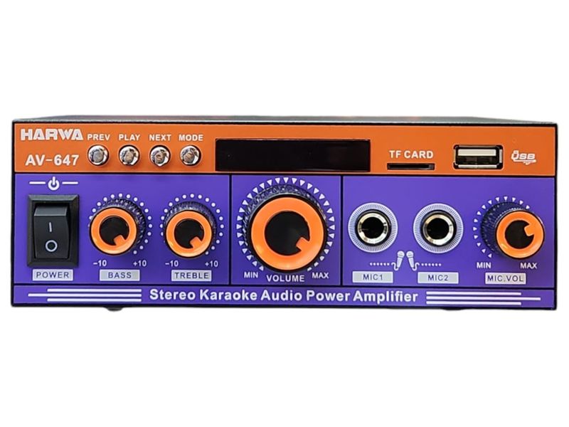Mini Audio Power Amplifier Karaoke System Hi-Fi /Aux/FM/SD/USB AV-647 SA