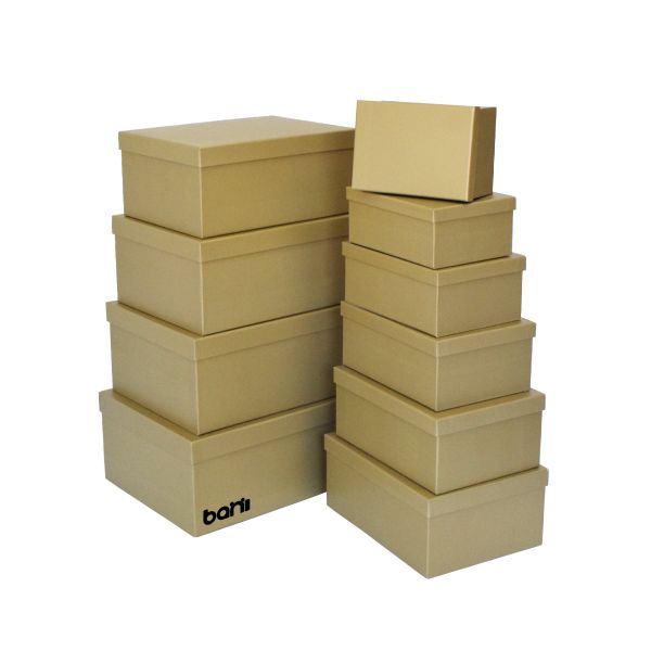 bani - Gold - 10 Piece Nesting Gift Box Set with Lid
