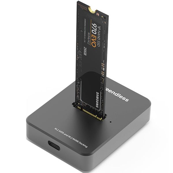 USB C M.2 NVME SATA SSD Enclosure, USB 3.1 Gen 2 10Gbps High Speed M.2