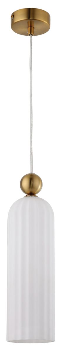 BSL Retro Ribbed Glass Pendant - In Opal White or Cognac Colour