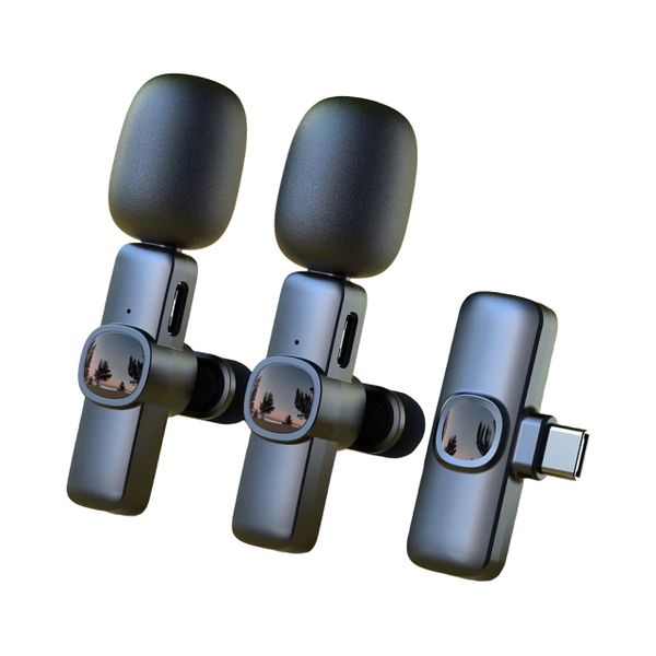 Type-C Dual Wireless Lavalier Microphones Compatible With Android &amp; iOS-GC