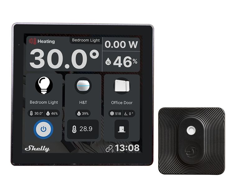 Shelly Wall Display + Blu H&amp;T Smart Control Panel