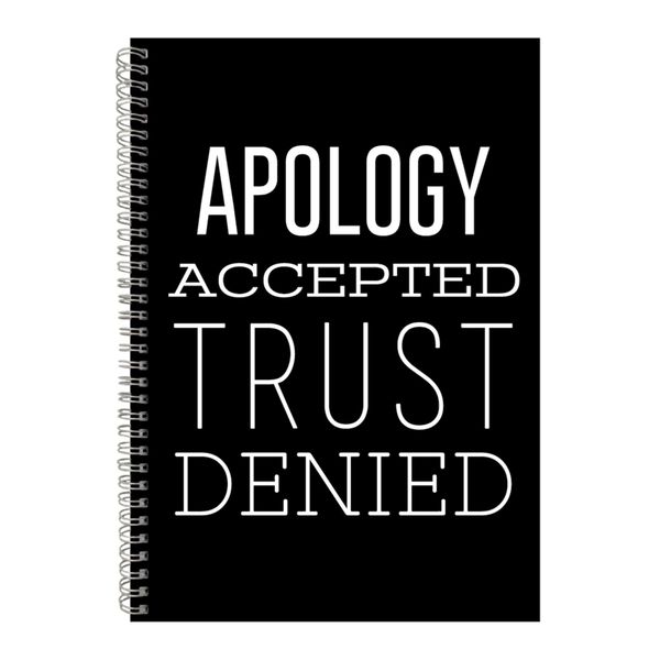 Trust A4 Notebook Spiral Lined Motivational Saying Graphic Notepad Gift 160