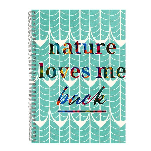 Nature A4 Notebook Spiral Lined Motivational Saying Graphic Notepad Gift248