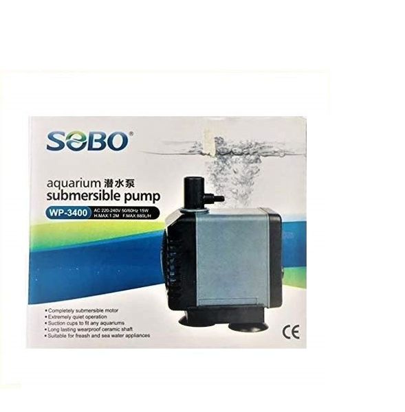 Submersible Head Fish Tank Filter Circulating Pump SOBO WP-3400