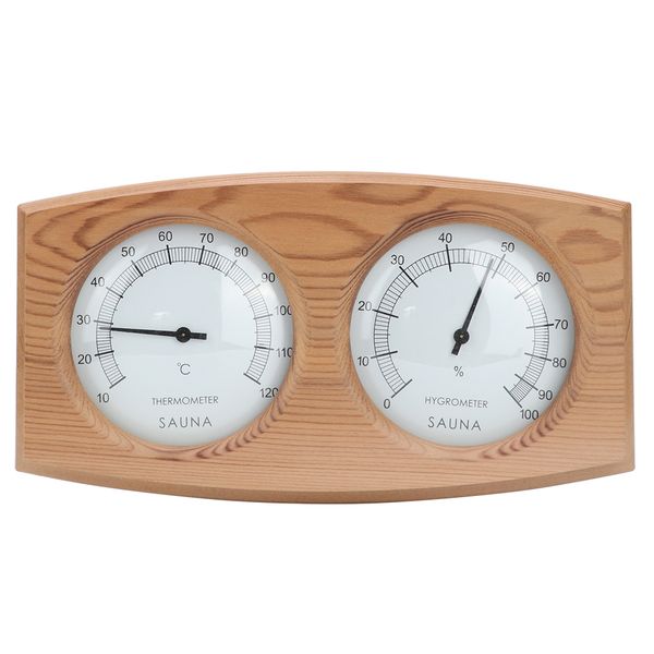 2-In-1 Wood Hygrometer Thermometer For Sauna Steam Room