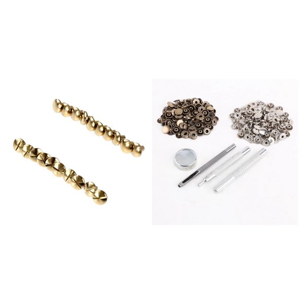 10X Arc Solid Brass Button Stud Screw Nail Leather Rivet Belt 6Mm