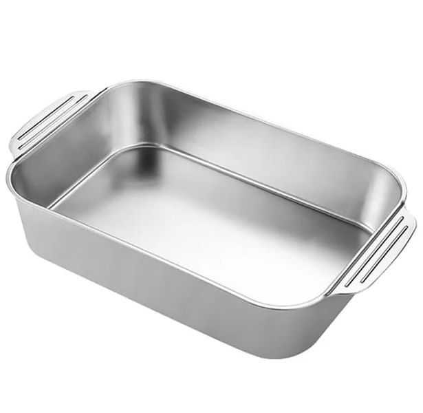 Stainless Steel Non-Stick Baking Roasting Grill Oven Pan 40x24x5.2cm